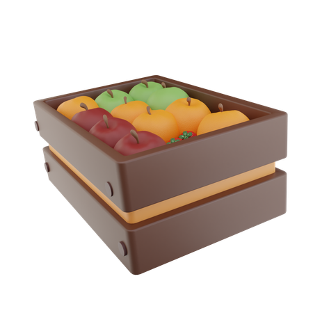 Canasta de frutas  3D Icon