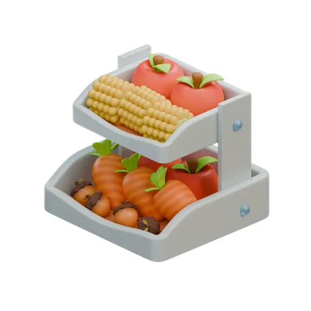 Cesta de frutas  3D Icon