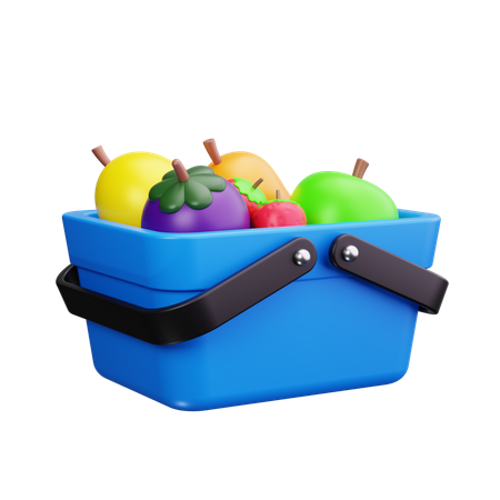 Canasta de frutas  3D Icon