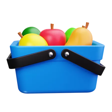 Canasta de frutas  3D Icon