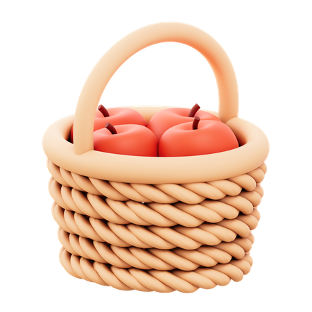 Cesta de frutas  3D Icon