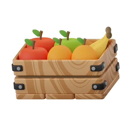 Cesto de frutas  3D Icon