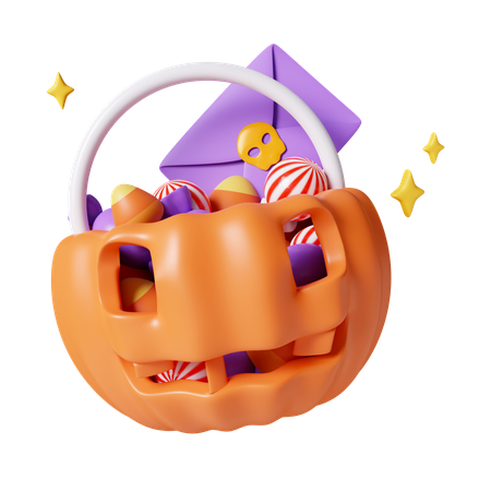 Cesta de halloween  3D Icon