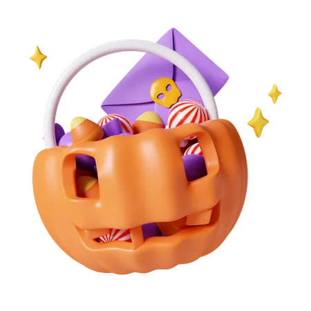 Cesta de halloween  3D Icon