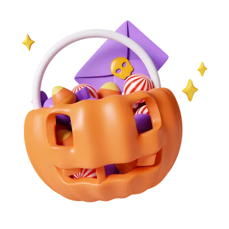 Cesta de halloween  3D Icon