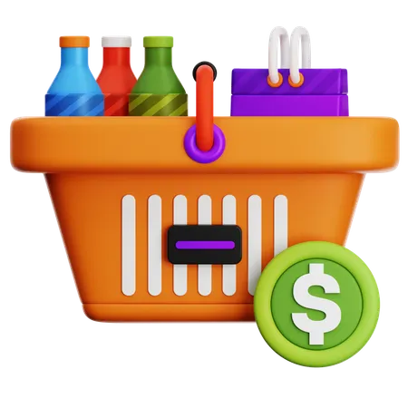 Cesta de la compra  3D Icon