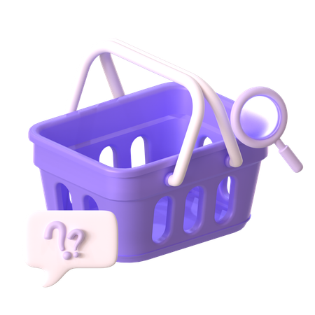 Cesta de la compra vacia  3D Icon