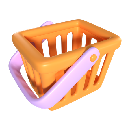 Cesta de la compra vacia  3D Icon