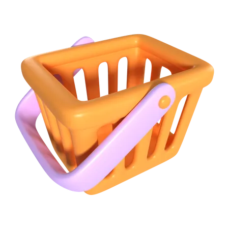 Cesta de la compra vacia  3D Icon