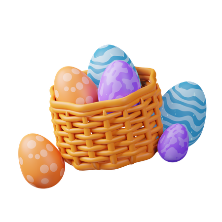 Cesta de ovo  3D Icon