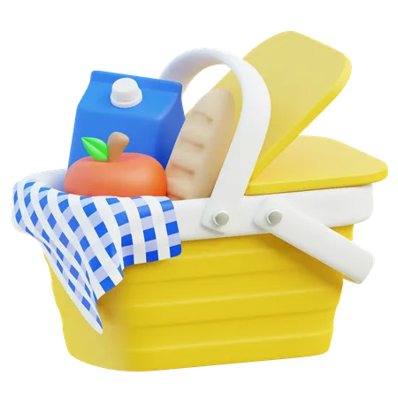 Cesta de picnic  3D Icon