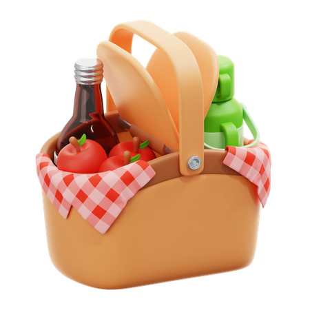 Cesta de picnic  3D Icon