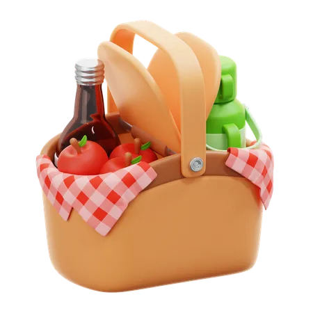 Cesta de picnic  3D Icon