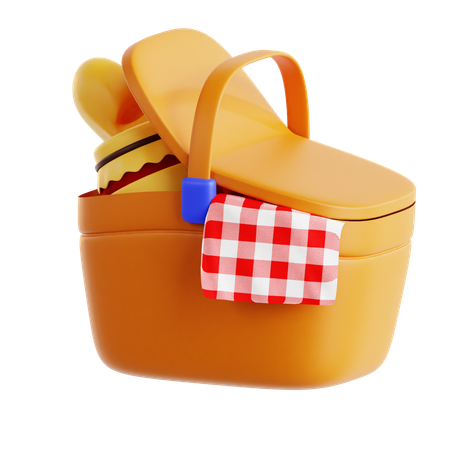 Cesta de picnic  3D Icon