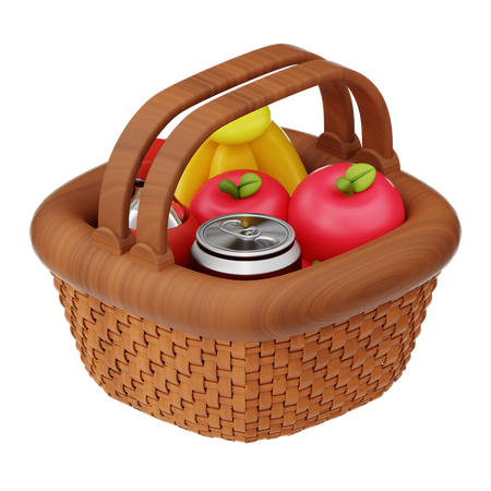 Cesta de picnic  3D Icon