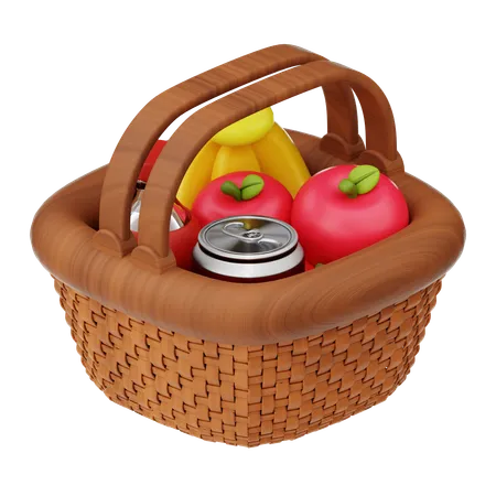 Cesta de picnic  3D Icon