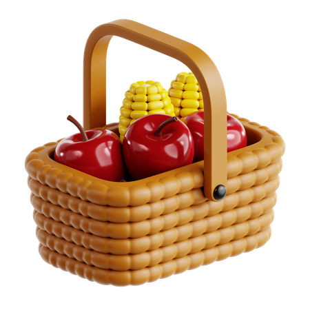 Cesta de picnic  3D Icon