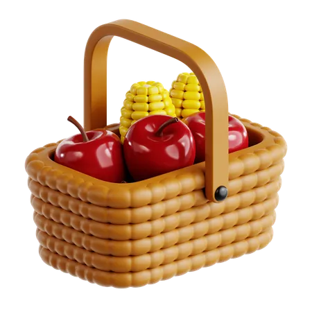 Cesta de picnic  3D Icon