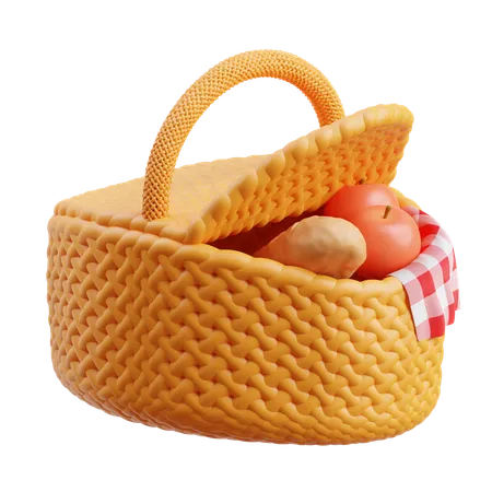 Cesta de picnic  3D Icon