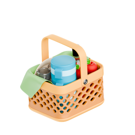 Cesta de picnic  3D Icon