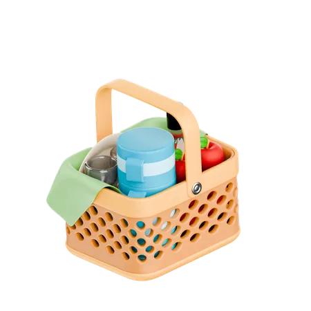 Cesta de picnic  3D Icon