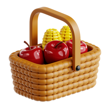 Cesta de picnic  3D Icon