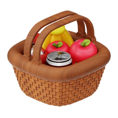 Cesta de picnic  3D Icon