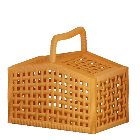 Cesta de picnic  3D Illustration