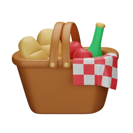 Cesta de picnic  3D Icon