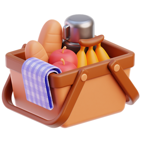 Cesta de picnic  3D Icon