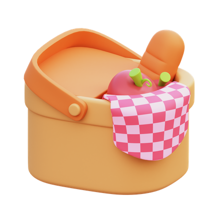 Cesta de picnic  3D Icon