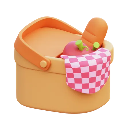 Cesta de picnic  3D Icon