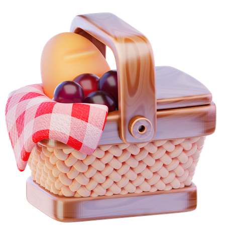 Cesta de piquenique  3D Icon