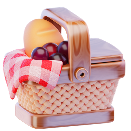 Cesta de piquenique  3D Icon