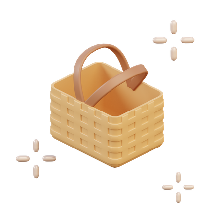 Cesta de piquenique  3D Icon