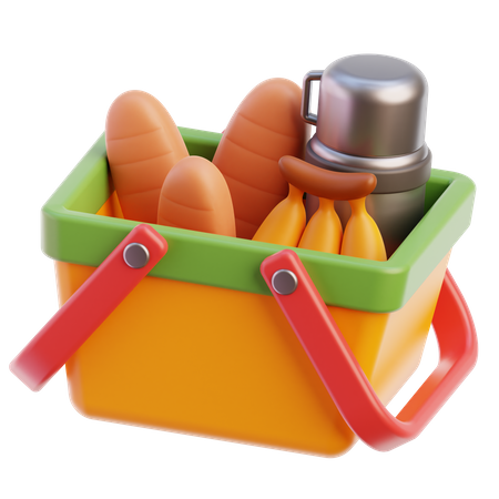 Cesta de piquenique  3D Icon