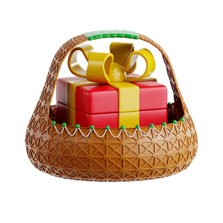 Cesta de regalo de navidad  3D Icon