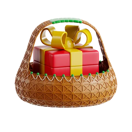 Cesta de regalo de navidad  3D Icon