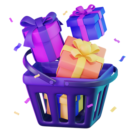 Cesta de regalo  3D Icon