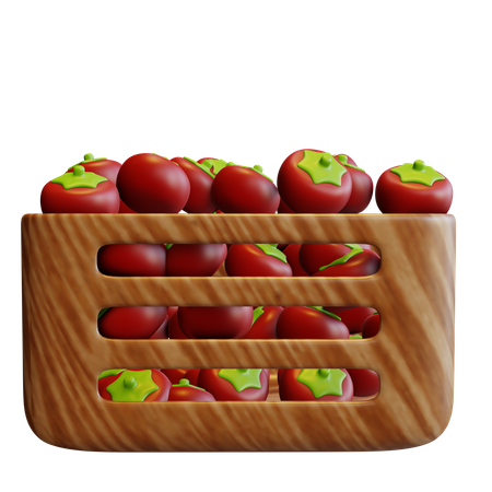 Cesta de tomate  3D Icon