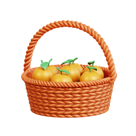 Cesta de tomate  3D Icon