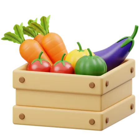 Cesta de legumes  3D Icon