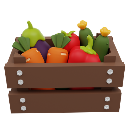 Cesta de verduras  3D Icon