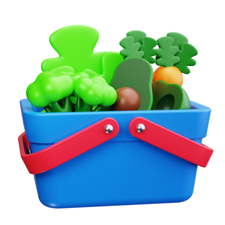 Cesta de verduras  3D Icon