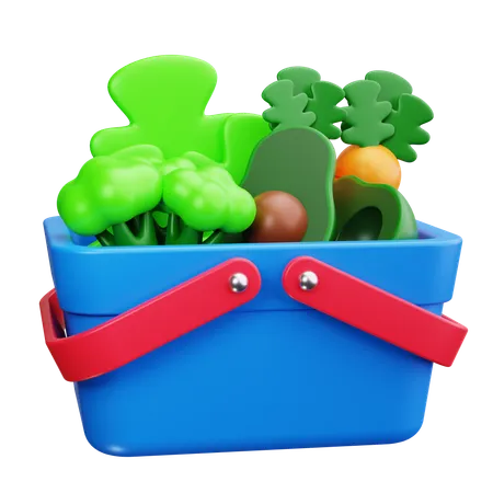 Cesta de verduras  3D Icon