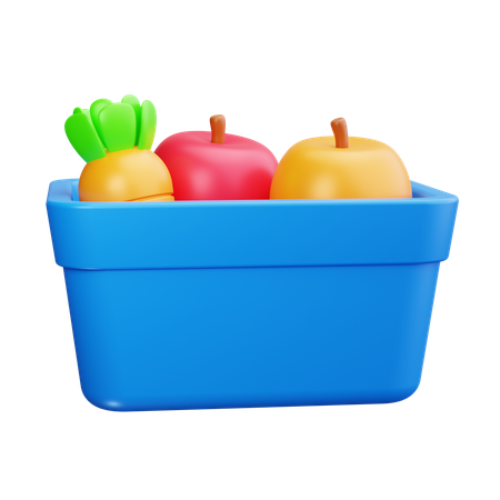 Cesta de verduras  3D Icon