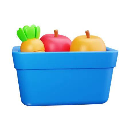 Cesta de verduras  3D Icon