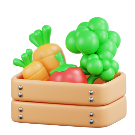 Cesta de verduras  3D Icon