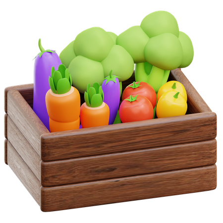 Cesta de verduras  3D Icon
