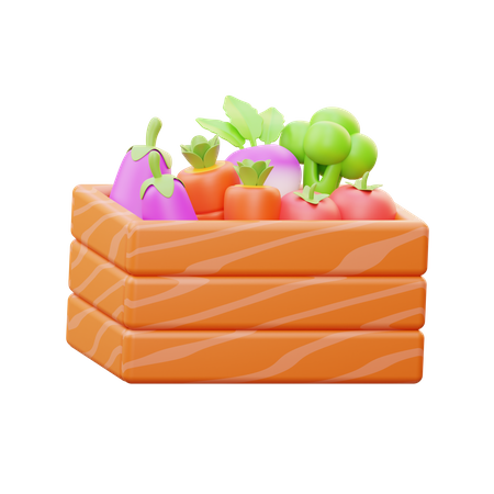 Cesta de verduras  3D Icon